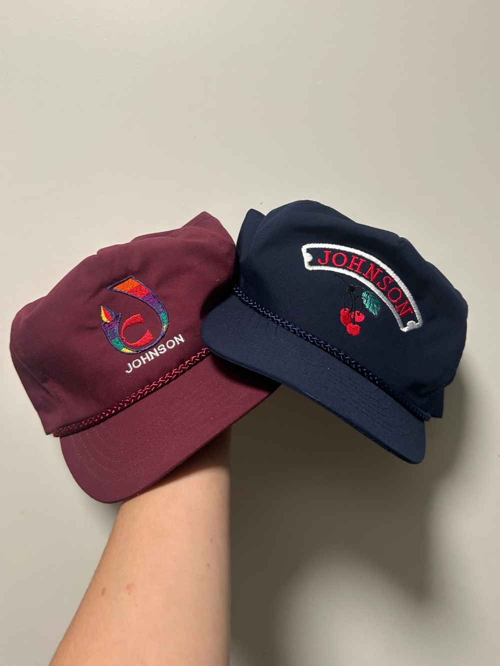 VINTAGE 90s OTTO JOHNSON ROPE HAT BUNDLE SET